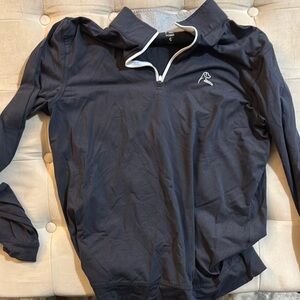 Rhoback Navy and Gray Quarter-Zip Pullover